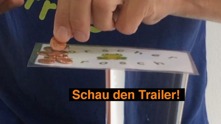 Experiment: Adhäsion von Wasser