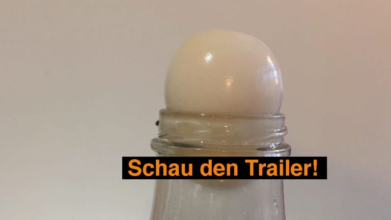 Experiment: Ei in die Flasche